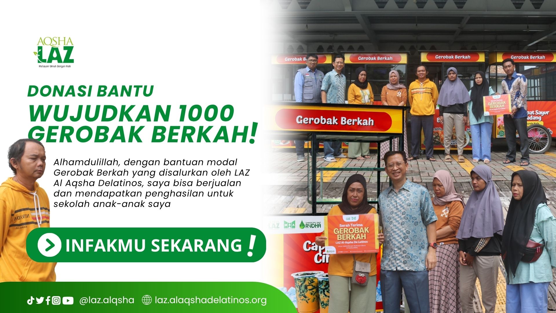 Donasimu Bantu Wujudkan 1000 Gerobak Berkah